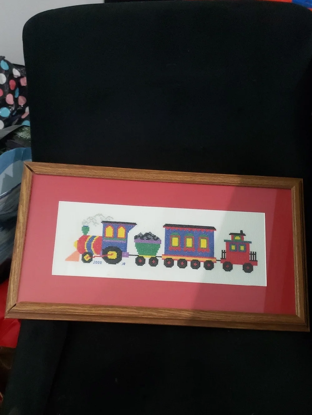 Needle Point Vintage Train Wall Decor 2000